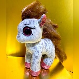 MY LITTLE PONY Ty PLUSH CINNAMON PLUSH PONY WITH PINK GLITTERY EYES & HOOVES
